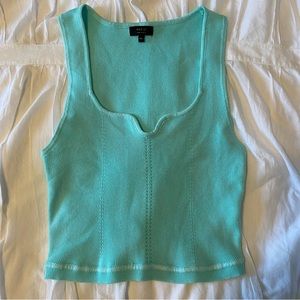 Teal Trendy Tank Top
